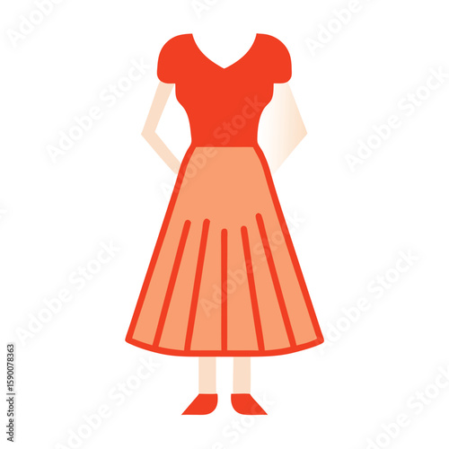 woman dress vector illustration clipart,