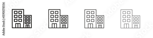 Office block icon collection. Vector illustration EPS10.