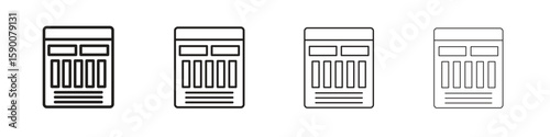 Mood board icon collection. Vector illustration EPS10.