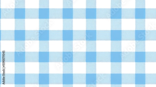 Light Blue and White Checkered Gingham Pattern Background