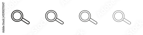 Magnifying glass icon collection. Vector illustration EPS10.