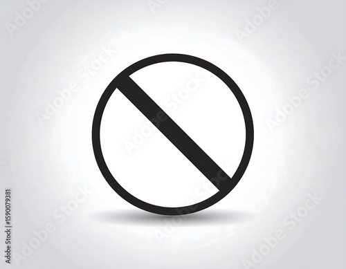 Wallpaper Mural Simple circular prohibition symbol Torontodigital.ca