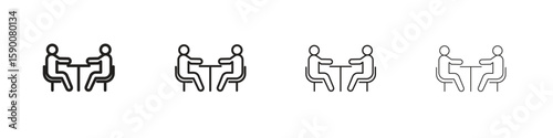 Job interview icon collection. Vector illustration EPS10.