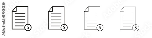 Invoice icon collection. Vector illustration EPS10.
