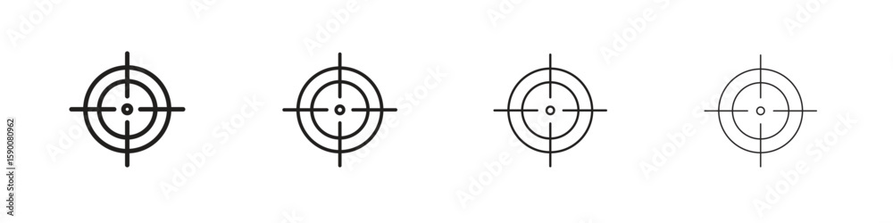 Gun target icon collection. Vector illustration EPS10. Gun target icon collection. Vector illustration EPS10.