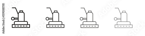 Floor sanding machine icon collection. Vector illustration EPS10.