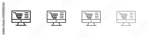 E commerce platform icon collection. Vector illustration EPS10.