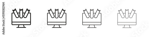DOS icon collection. Vector illustration EPS10.
