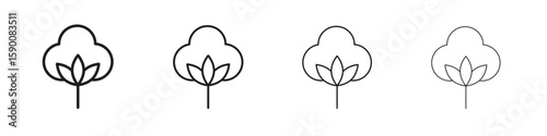 Cotton icon collection. Vector illustration EPS10.