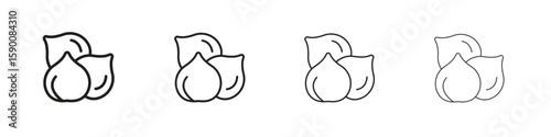 Chickpeas hummus icon collection. Vector illustration EPS10.