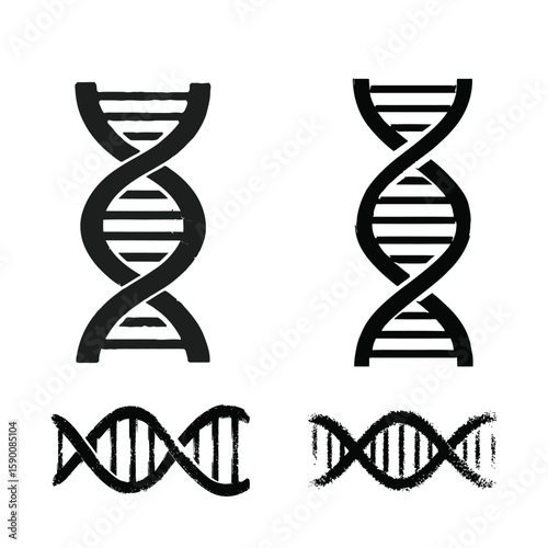 Editable dna vector Icon with medical and scientific concept illustration