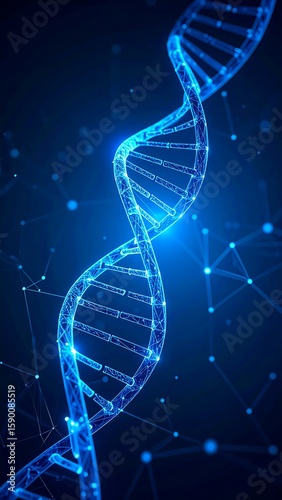 Abstract DNA helix, scientific illustration