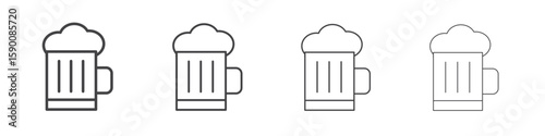 Beer icon collection. Vector illustration EPS10.