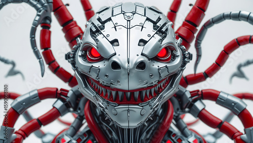 Robotic SHARK monster killer machine horrifying techno-creature