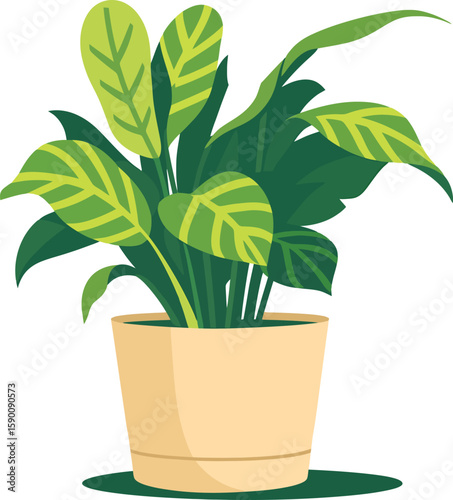 A🪴 Bold and vibrant indoor plant in a modern pot, perfect for home decor, eco concepts, or botanical themes. Bring freshness to your project today! 💚 Download & grow!
