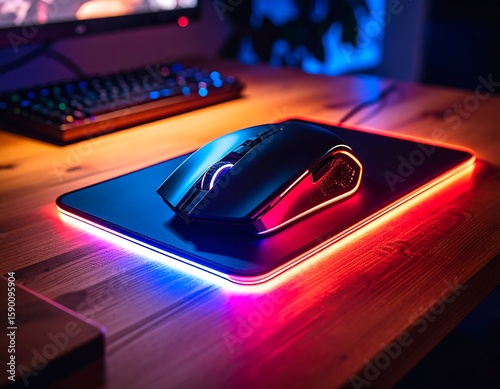 Wallpaper Mural Illuminated gaming setup Torontodigital.ca