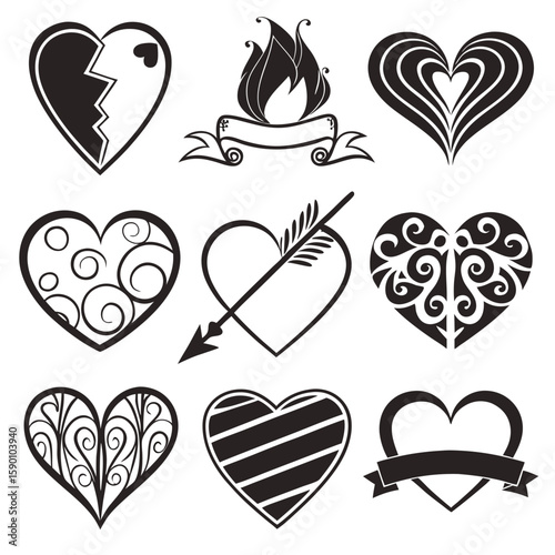 Heart Designs Collection love broken heart