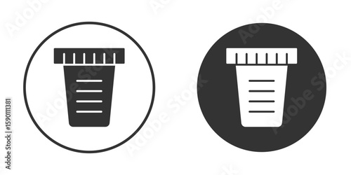Urine test icon vector graphics in black and white color