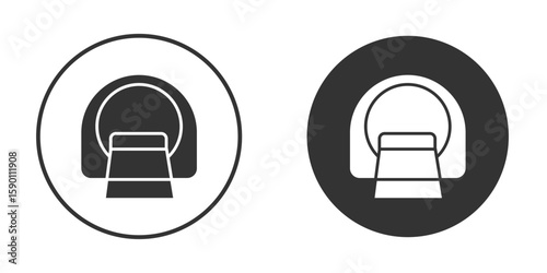Tomography icon vector graphics in black and white color