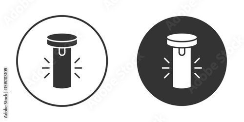 Solar Garden Light lamp icon vector graphics in black and white color