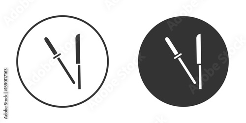 Knife sharpener icon vector graphics in black and white color