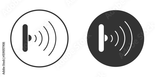 Infrared icon vector graphics in black and white color