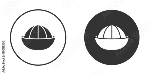 Hand Juicer icon vector graphics in black and white color