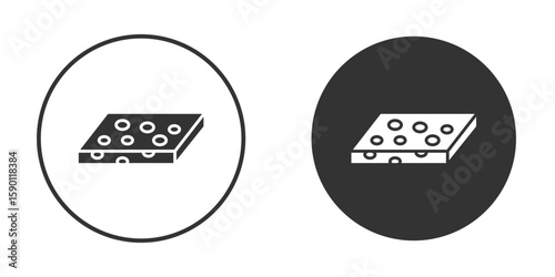Halva icon vector graphics in black and white color