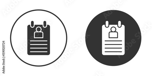 Curriculum icon vector graphics in black and white color