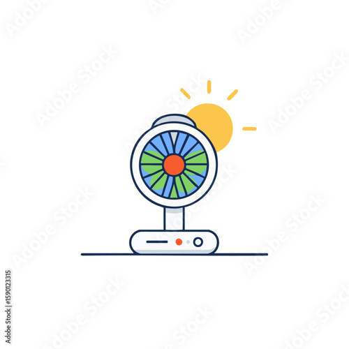 Heatstroke prevention portable fan for cooling and heat relief