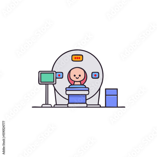 Pediatric ct scan illustration medical imaging for children