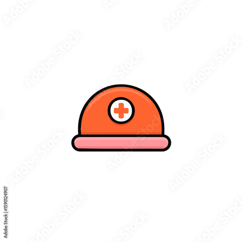Medical cap icon - doctor nurse healthcare symbol vector