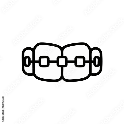 Dental braces orthodontic treatment for teeth straightening