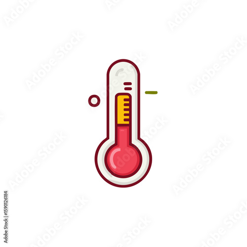 Thermometer image fever check, body temperature measurement, medical icon