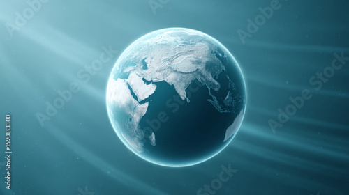 Global connection concept with earth image and copy space for design