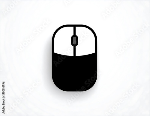 Wallpaper Mural Simple black and white computer mouse graphic Torontodigital.ca