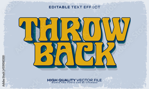 Retro classic text effect, editable text effect and vintage 3d font style bold shadow oldschool poster design
