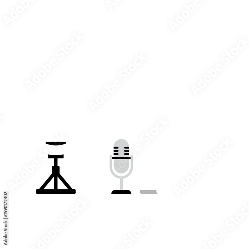 A minimalist ring light vector icon for content creators