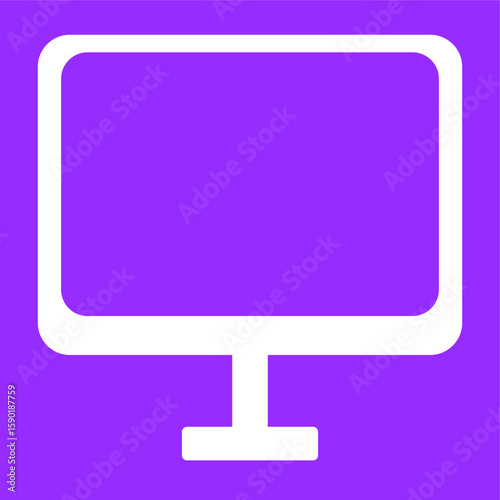 Monitor icon with purple background