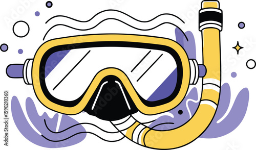 scuba diving mask and snorkel
