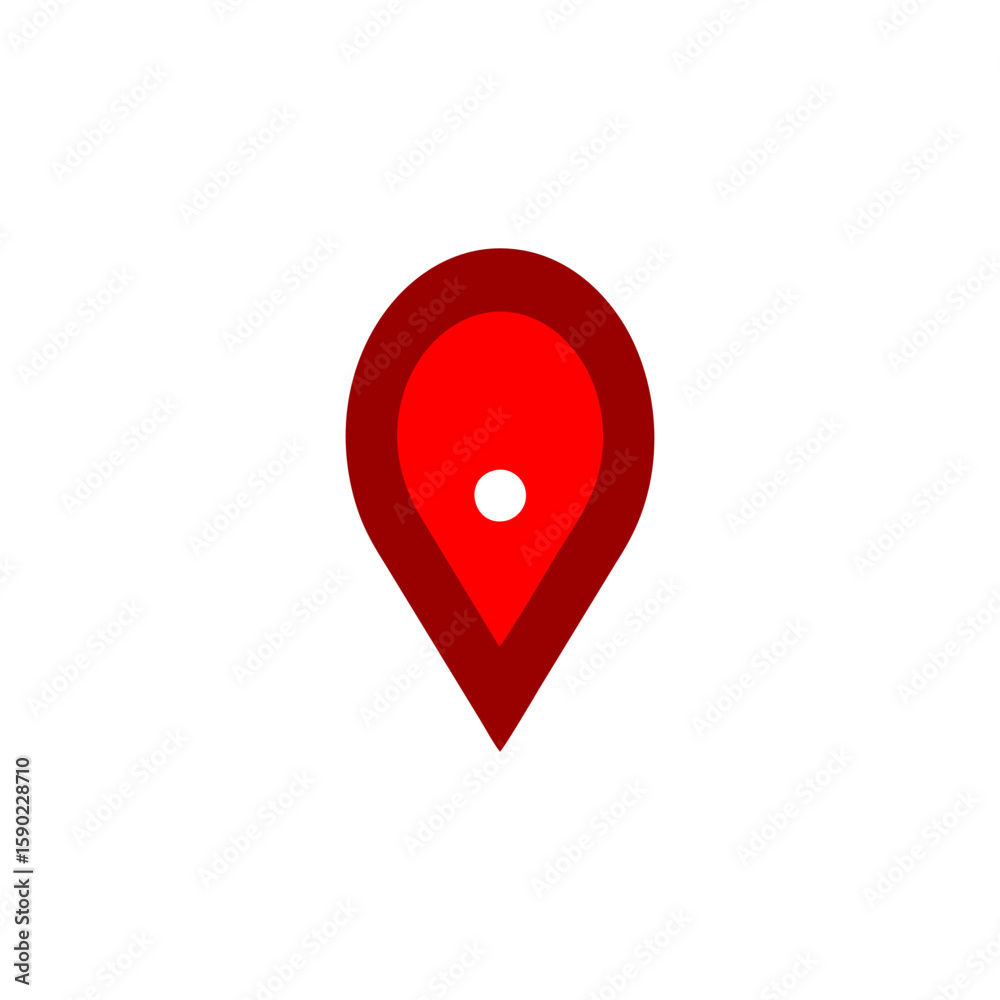 Fototapeta premium map pointer with red pin vector symbol