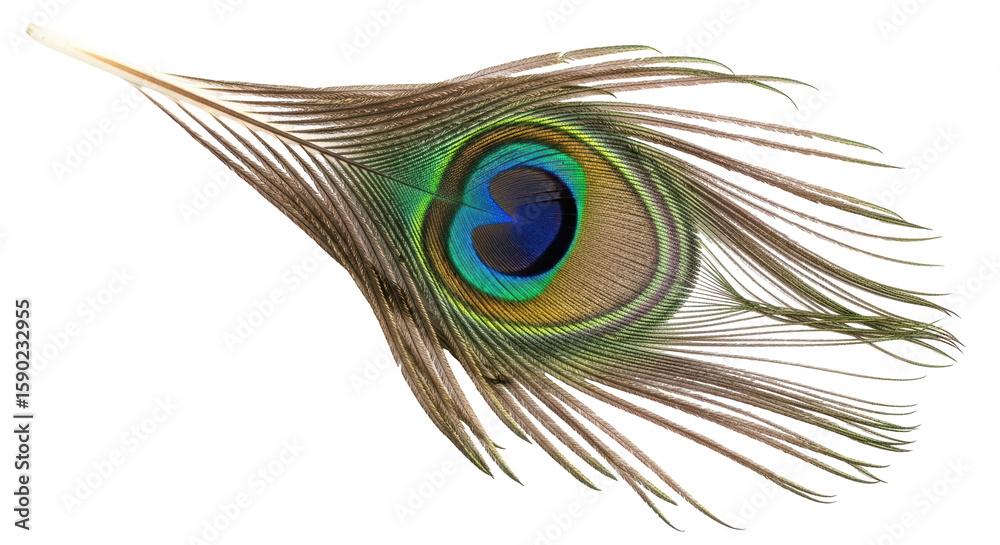 Fototapeta premium Isolated Peacock Feather