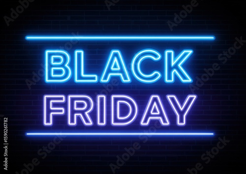 Black background with blue neon text that says 