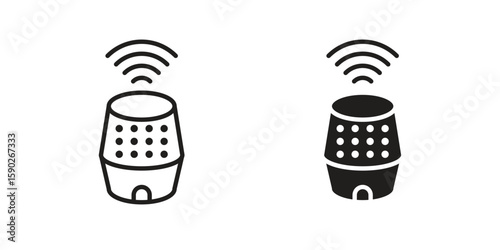 Smart speaker icon vector design. set web icons