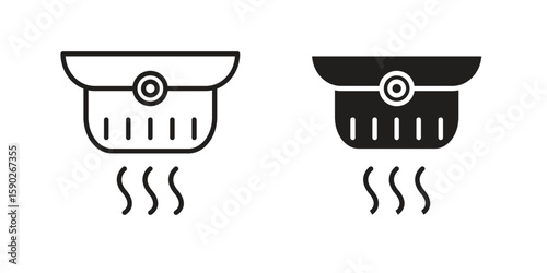 Smoke detector icon vector design. set web icons
