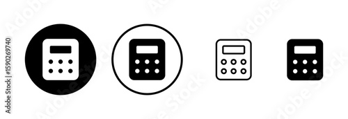 Calculator icon logo design. Accounting calculator sign and symbol.