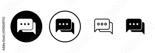 Chat icon logo design. speech bubble sign and symbol. comment icon. message