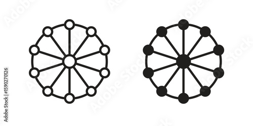 Multichannel icon vector design. set web icons