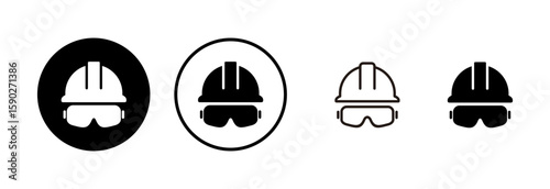 Helmet icon logo design. Motorcycle helmet sign and symbol. Construction helmet icon. Safety helmet