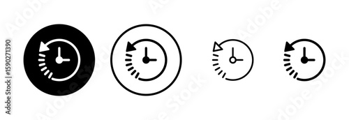 History icon logo design. recent event history sign and symbol